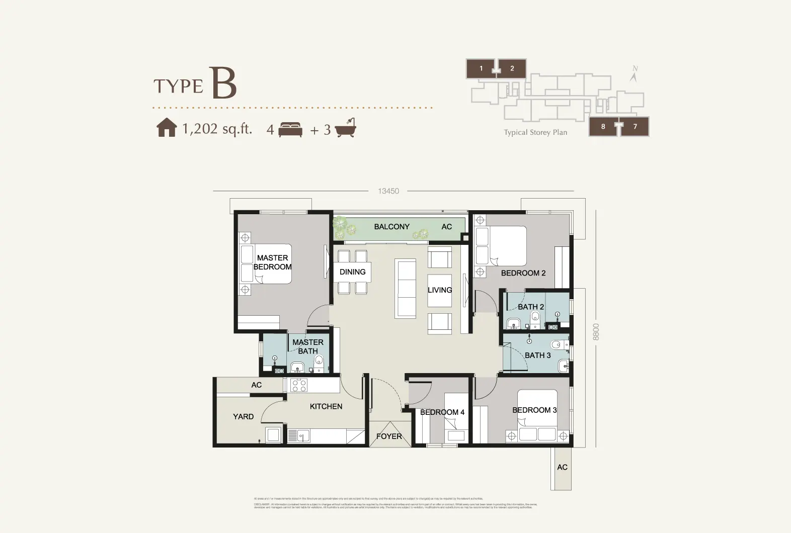 Pelan lantai — Setia Seraya Residences @ Presint 15
