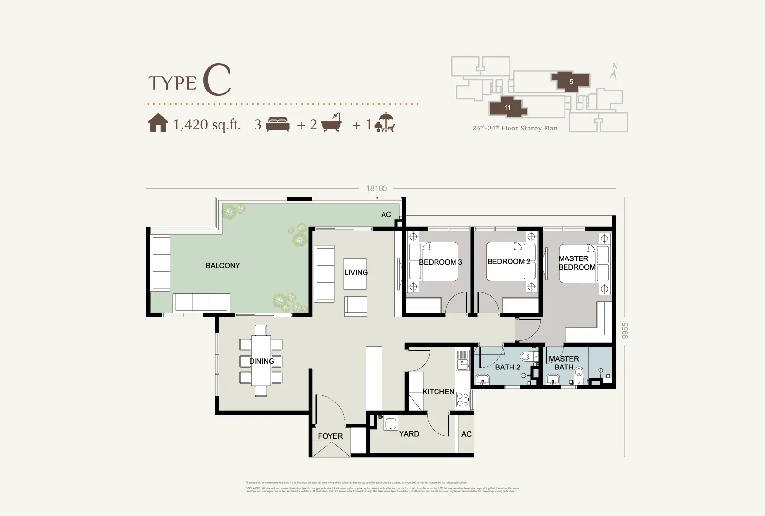 Pelan lantai — Setia Seraya Residences @ Presint 15